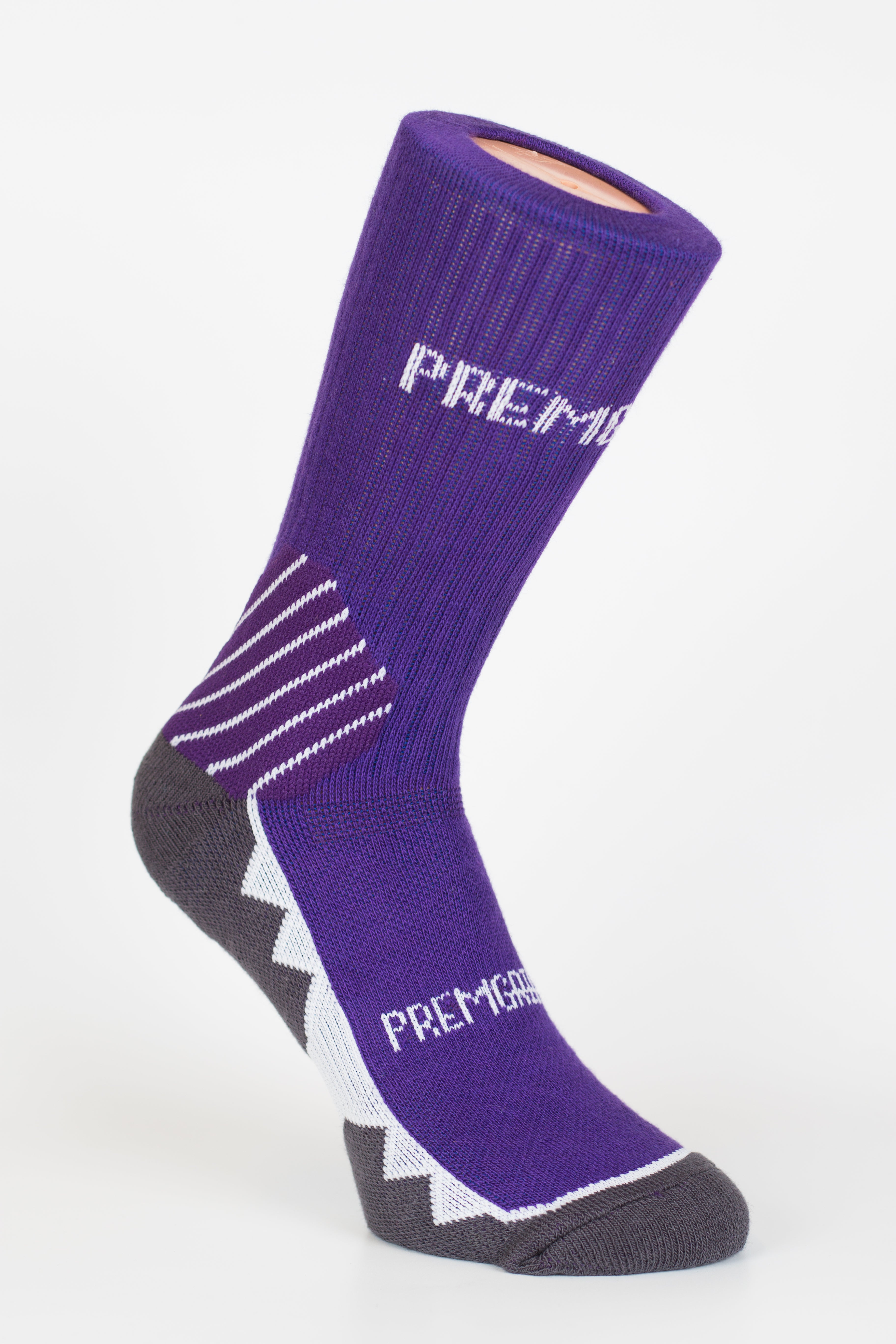 PREMGRIPP CREW SOCK, WITH PATENTED TECHNOLOGY, PURPLE. - Fanatics Supplies