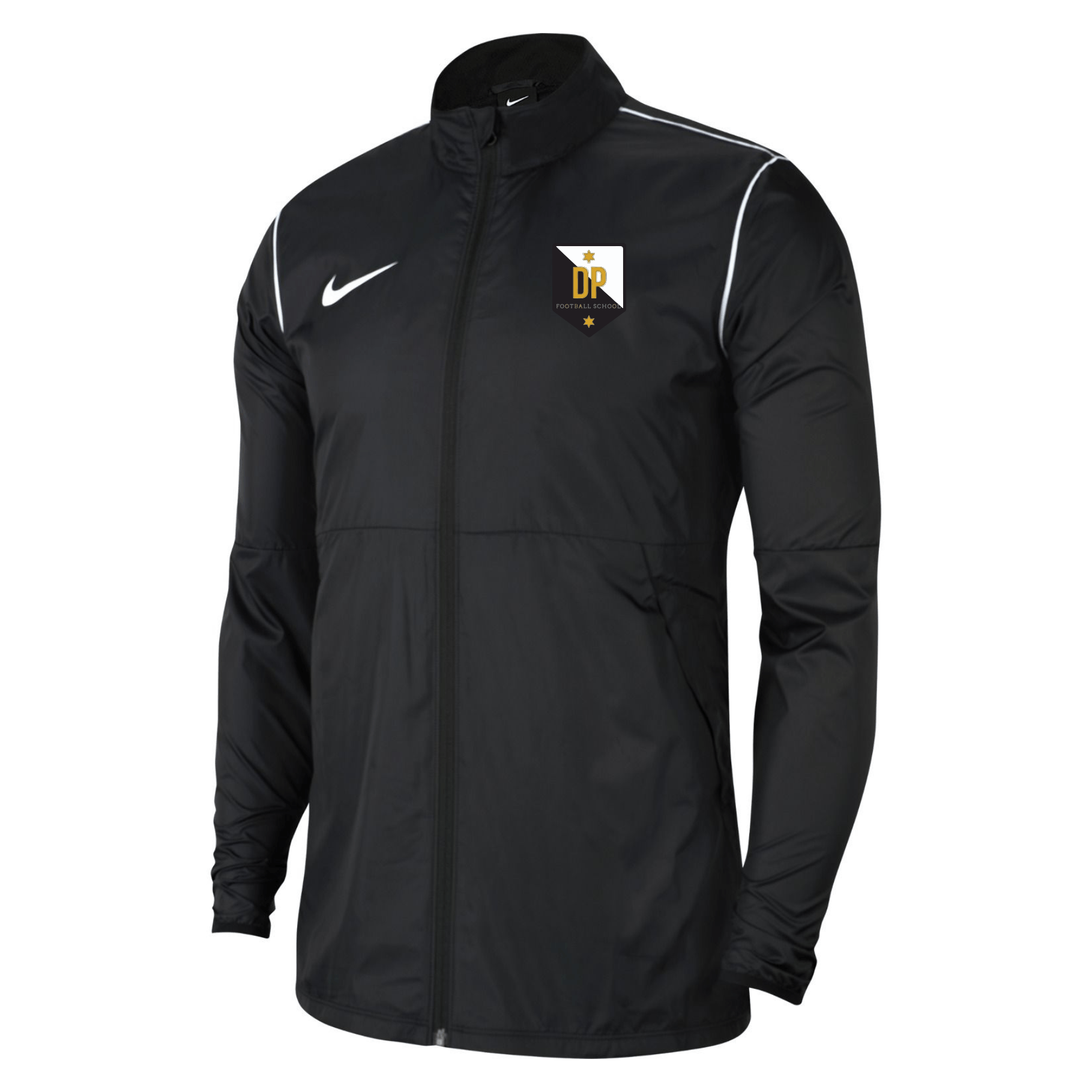 Nike football academy rain jacket in black cheap