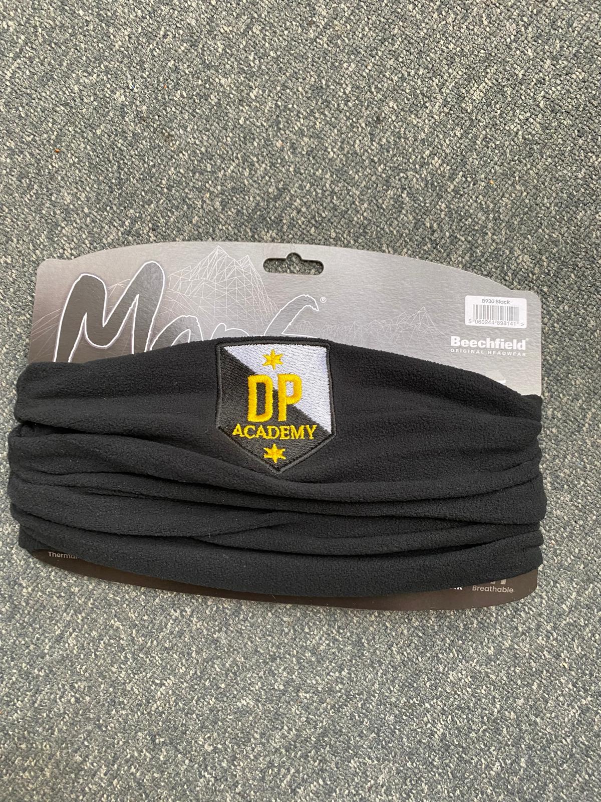DP Football Academy - Micro fleece snood, Black.