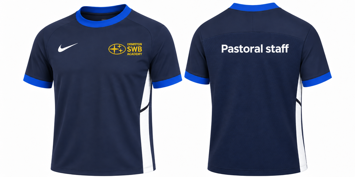 SWB Academy  - Academy 25 short sleeve top (FZ9754) Navy - with back print