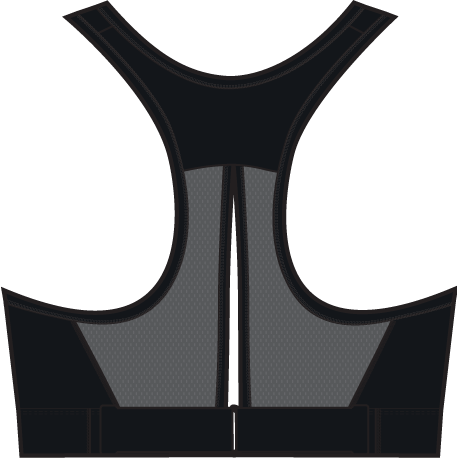 Nike Performance BRA - High support sports bra - black/iron grey/black 