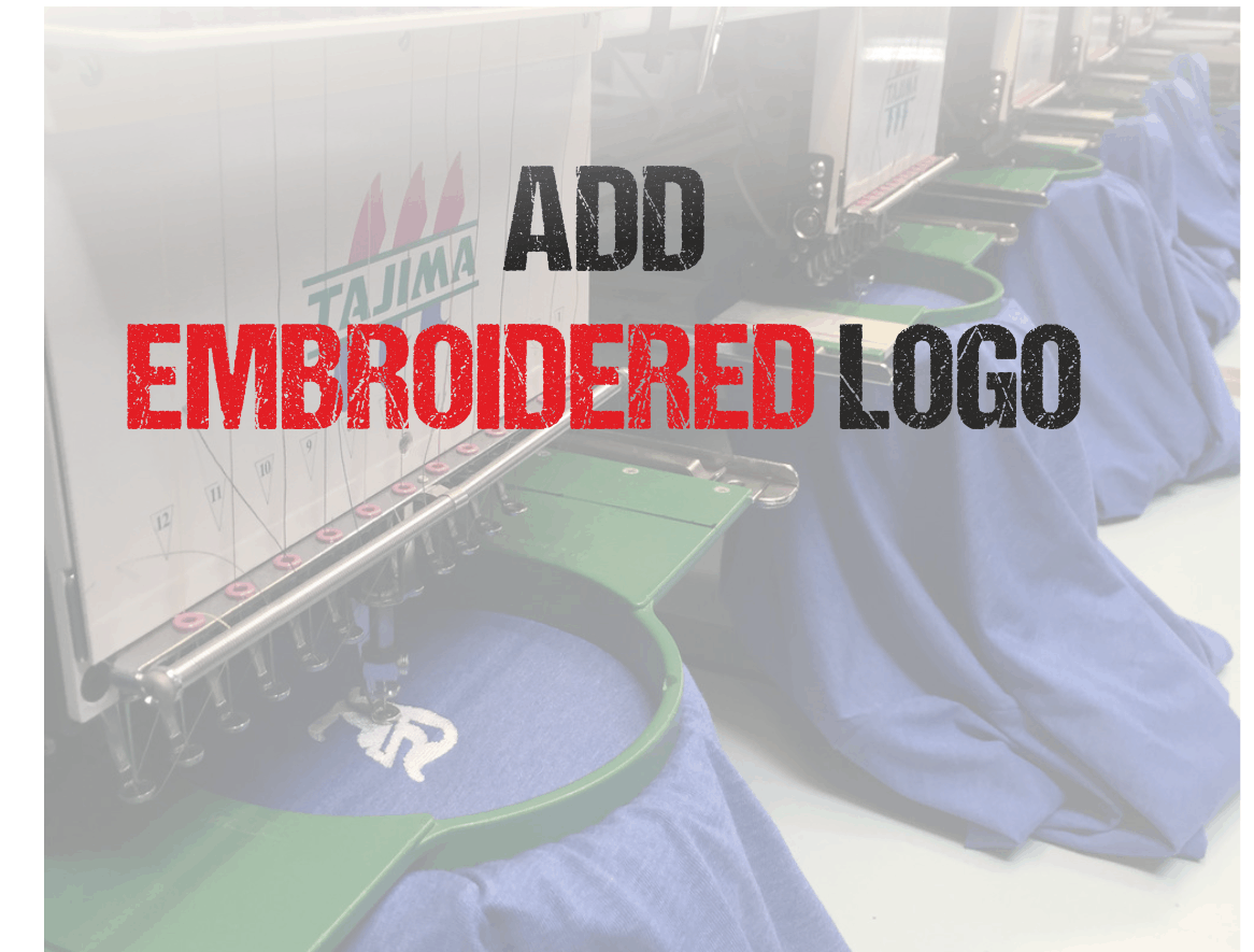 Embroidered logo standard size