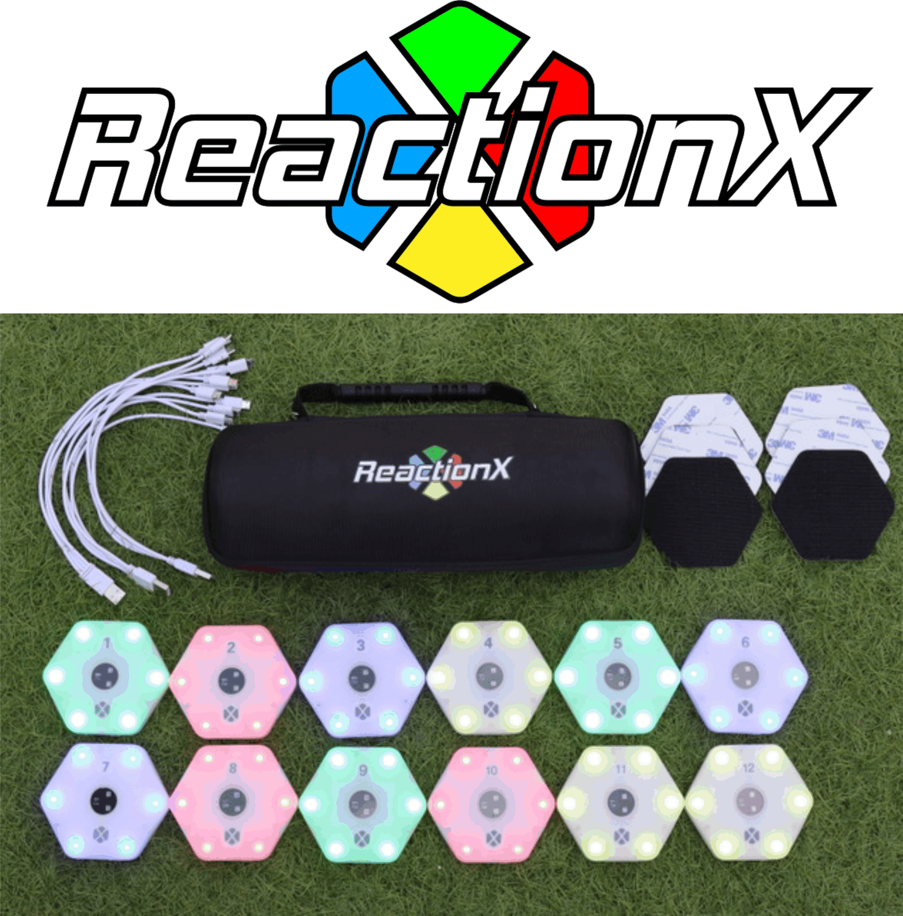 Reaction X - Speed, Agility, Response Training Lamp. Set of 12 + Free 12 pole clamps