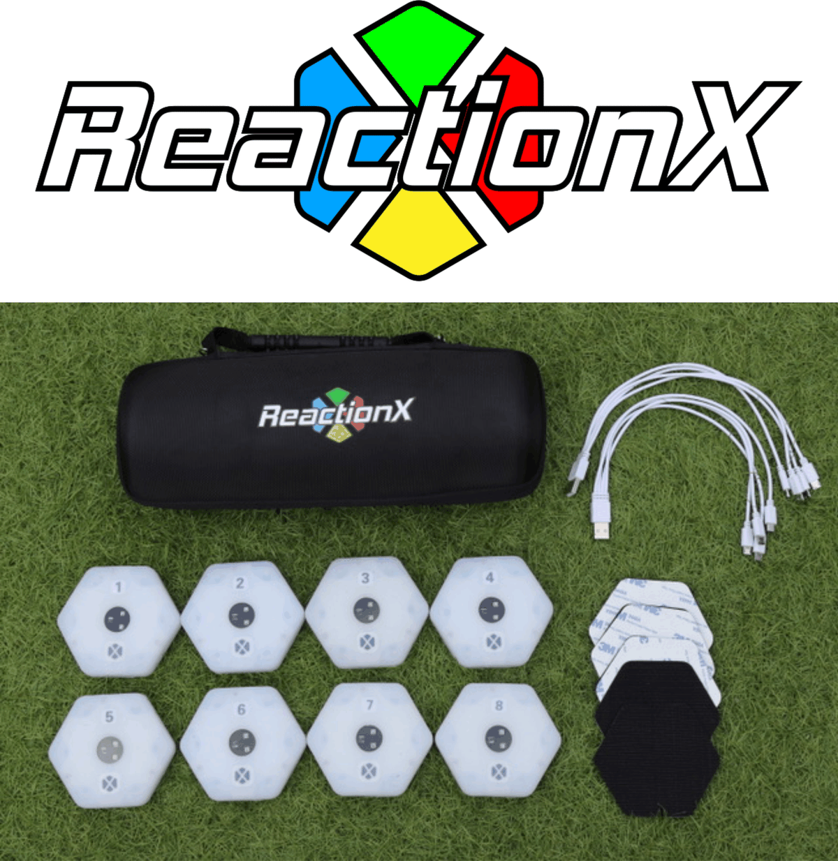 Reaction X - Speed, Agility, Response Training Lamp. Set of 8.