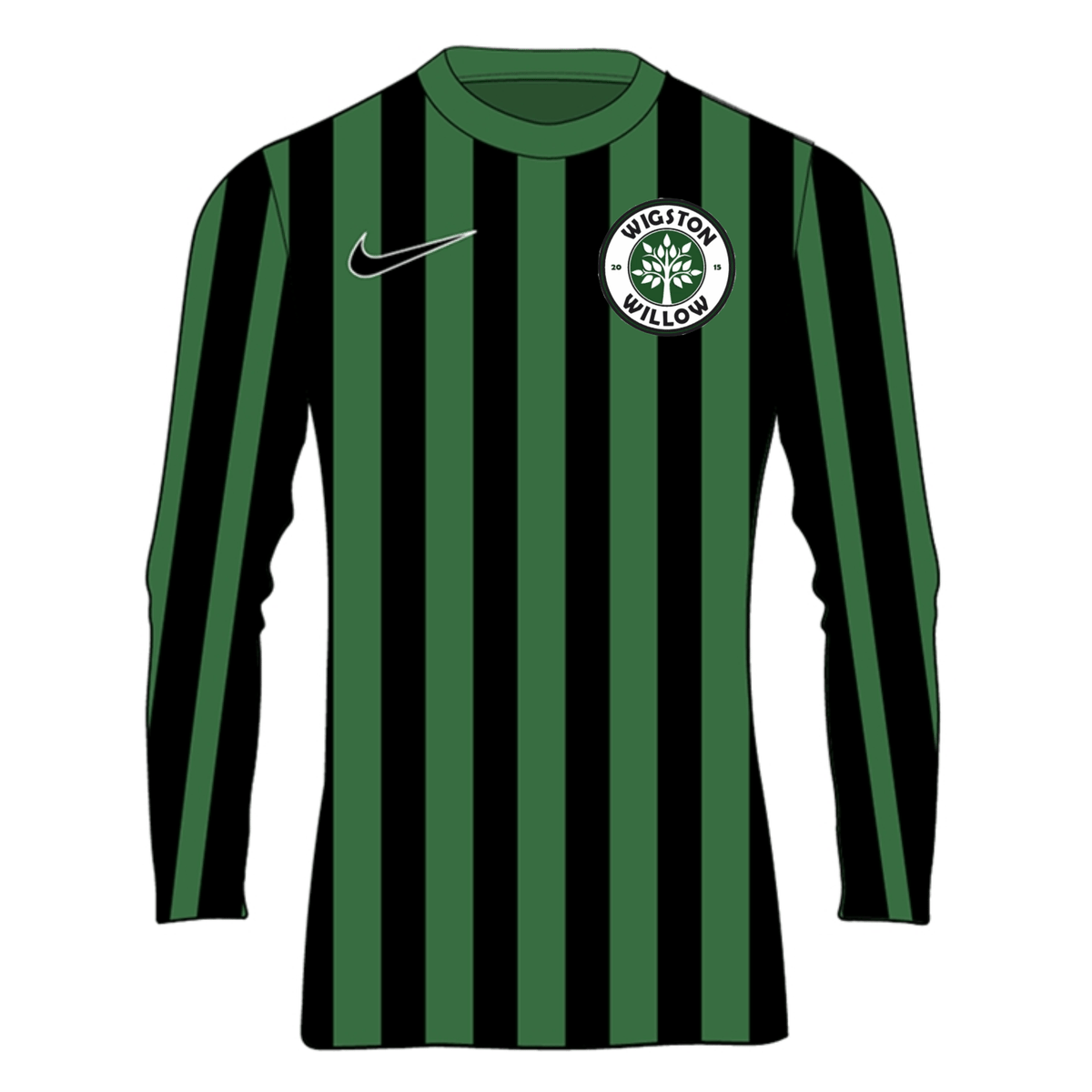 Wigston Willow FC - Striped Divison IV Jersey (Youth, Long Sleeve)